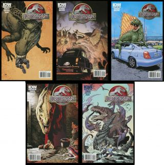 Jurassic Park Idw Comic Set 1 - 2 - 3 - 4 - 5 Cover B Frank Miller Bernie Wrightson Art
