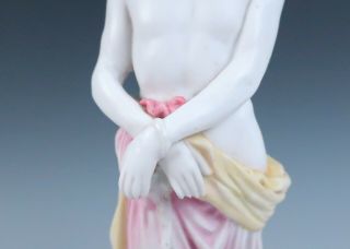 19th C.  Antique French Porcelain Figurine Jesus Christ w/ Crown of Thorns Figure 3