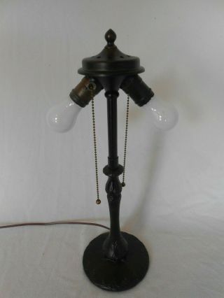 Antique Pittsburgh Art Deco Lamp Base For Slag Glass Lamp,  Reversed Painted Lamp