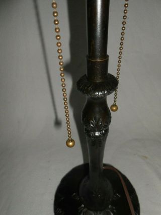 Antique Pittsburgh Art Deco Lamp Base for Slag Glass Lamp,  Reversed Painted Lamp 3