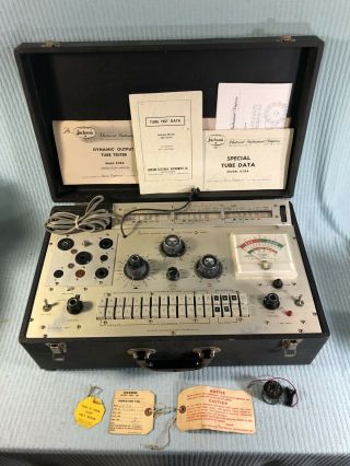 Vintage Jackson 658a Dynamic Output Tube Tester W/ Manuals Powers Up Ec