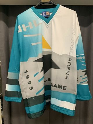 1995 San Jose Sharks Nhl All - Star Jersey Starter Size L Arena Rare Vtg Vintage