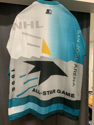 1995 San Jose Sharks NHL All - Star Jersey Starter Size L Arena Rare VTG Vintage 2