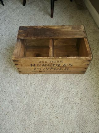 Vintage Hercules Powder High Explosives Wooden Crate 50lb Gelatin 40