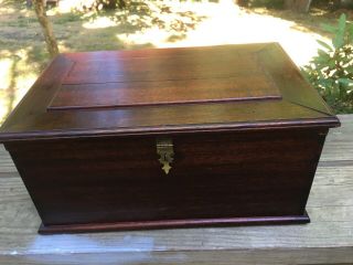Antique Document Box Dovetailed 1870s W/ Insert
