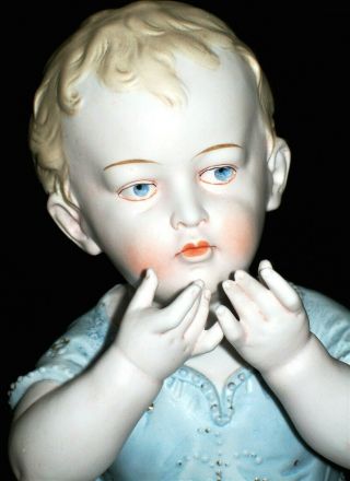 Antique German Victorian Rudolstadt Heubach Era Piano Baby Doll Bisque Figurine
