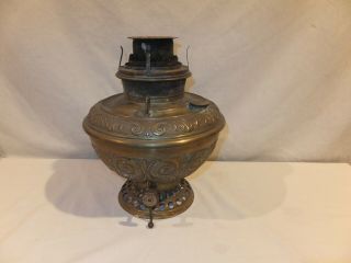 1890 ' s B&H No.  96 Brass Country Store Hanging oil lamp font 3