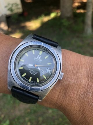 Vintage Tissot Visodate Automatic Seastar Pr 516 Wrist Watch Diver Date