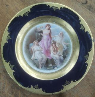 Antique Royal Vienna Porcelain Cabinet Plate Hutshenreuthet Royal Bavarian Selb
