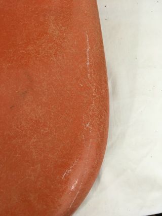 Vintage Herman Miller EAMES Fiberglass Shell Side Chair Red - Orange SHELL ONLY 3