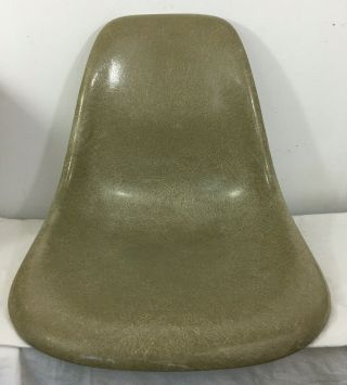 Vintage Herman Miller Eames Fiberglass Shell Side Chair Raw Umber Shell Only
