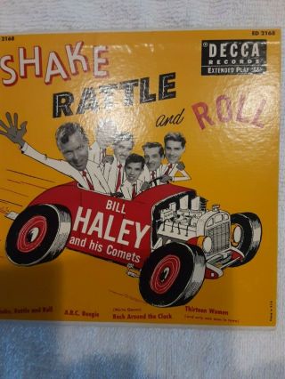 Vintage 45 Lp Jacket Bill Haley And His Comets " Shake Rattle And Roll "