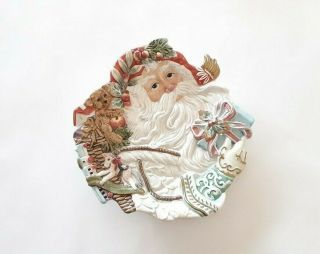 Fitz And Floyd Classics Enchanted Holiday Christmas Plate Santa Dish Decorative