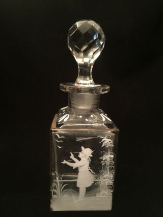 Mary Gregory Glass Perfume Bottle