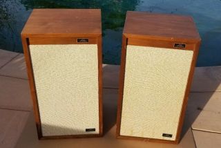 Vintage Altec Lansing 892a Madera Speakers Mcm Mid Century Walnul Pair No Woofer