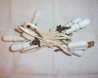 Dept 56 6 Bulb Light Cord W/ 6 Bulbs & Switch Fit All Christmas Villages