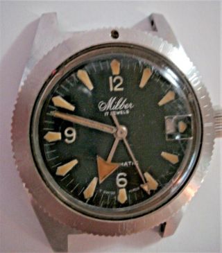 Milber / Berman Vintage Swiss Diver Watch Automatic Not