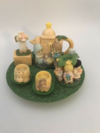 Vintage Precious Moments Nativity Miniature Tea Set