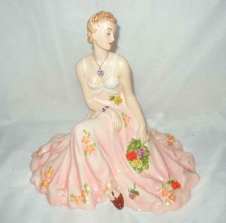 Antique 9 1/2 " Royal Dux Deutschland Art Deco Lady Figure