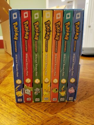 Pokemon Adventures Manga 1 - 7 Box Set Viz Media Includes The Poster