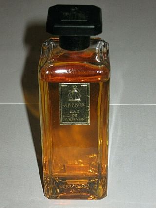Vintage Jeanne Lanvin Perfume Bottle Arpege Eau De Lanvin - 4 Oz - 3/4,  Full