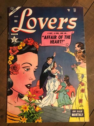 Lovers 51 Vg,  Pre - Code Atlas Romance Robinson Cover
