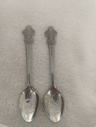 2 Vintage Rolex Bucherer Of Switzerland Souvenir Spoons Lucerne