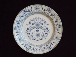 Dresden Blue & White Plate T.  G.  & F.  B.  7 1/2 "