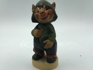 Henning Norway Hand Carved Troll,  6 " Tall