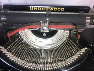 VINTAGE UNDERWOOD UNIVERSAL TYPEWRITER,  1930’s w/ Case and Green Keys, 3
