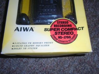 Vintage Aiwa HS - J700 Stereo Cassette Recorder Walkman 2