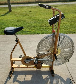 Vintage Gold Schwinn Airdyne Exercise Bike.  Highly Collectible
