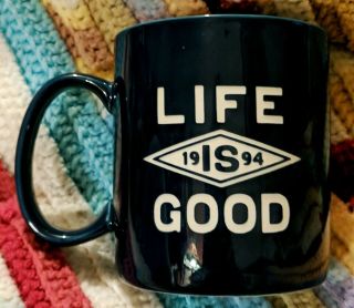 Life Is Good Coffee Mug Blue 1994 Collectible Gift Home Edition