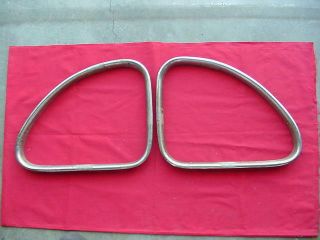 1937 1938 1939 1940 Ford Coupe Quarter Window Garnish Moldings Old Chrome