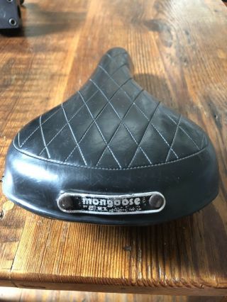 Vintage 70’s - 80’s Mongoose Motomag Quilted Seat Old School Bmx Kos Team