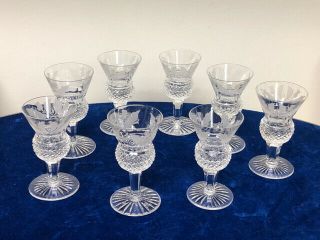 Vintage Edinburgh Crystal Scotland Thistle Cordial Glasses 3 1/4 " Set Of 8