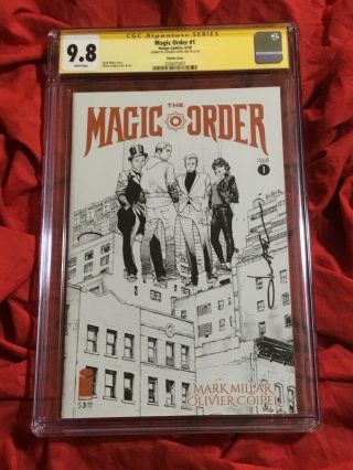 CGC SS 9.  8 THE MAGIC ORDER 1 B/W SKETCH VARIANT SIGNED OLIVIER COIPEL NETFLIX 2