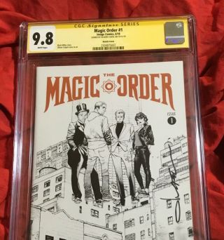CGC SS 9.  8 THE MAGIC ORDER 1 B/W SKETCH VARIANT SIGNED OLIVIER COIPEL NETFLIX 3