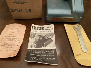 Vintage Bliss Portable Strip Slitter Cloth Cutter Fraser Mfg.  USA 3
