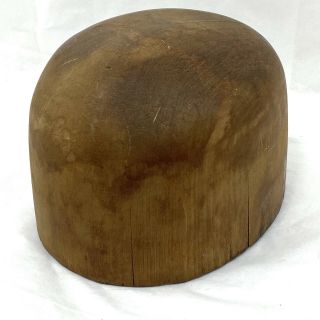 Antique Vintage Wooden Millinery Hat Block Head Mold Form - Hat Block Form