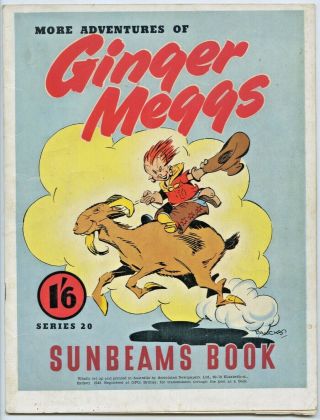 1943 Banks Adventures Of Ginger Meggs Sunbeams Book Series 20 Sydney Aust.  L13