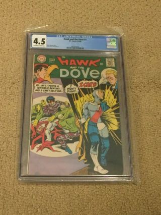 Hawk And Dove 1 Cgc 4.  5 Ow/white Pages (1st Issue From 1968)