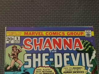SHANNA the SHE - DEVIL 5 (1973) 1st Appearance Nekra Mark Jewelers Insert Variant 2