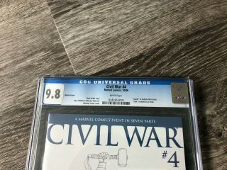 Civil War 4 Michael Turner Sketch 1:75 Variant CGC 9.  8 2