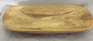 Primitive/rustic Edge Hand Carved Wood Trencher/dough Bowl By Hecho En
