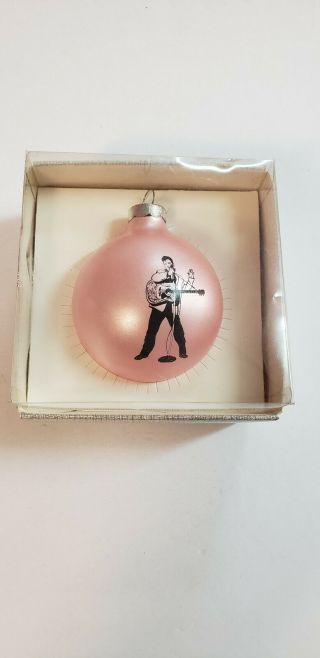 Vintage Elvis Presley Pink Ball Christmas Ornament Topperscot Collectors Series