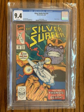 Silver Surfer 34 - Cgc 9.  4 - The Return Of Thanos