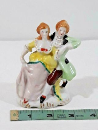 Vintage Made Occupied Japan Porcelain Figurine,  Colonial Man And Woman Dancing