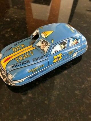 Dick Tracy Friction Drive Tin Toy.  Vintage From The 1940 " S