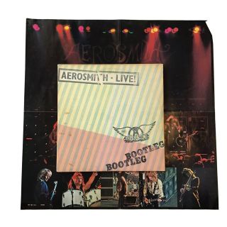 Aerosmith Live Bootleg 2 Lp Vinyl Orig 1978 Press W/ Poster Insert